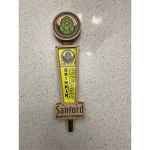 Sanford Brewing wooden beer tap